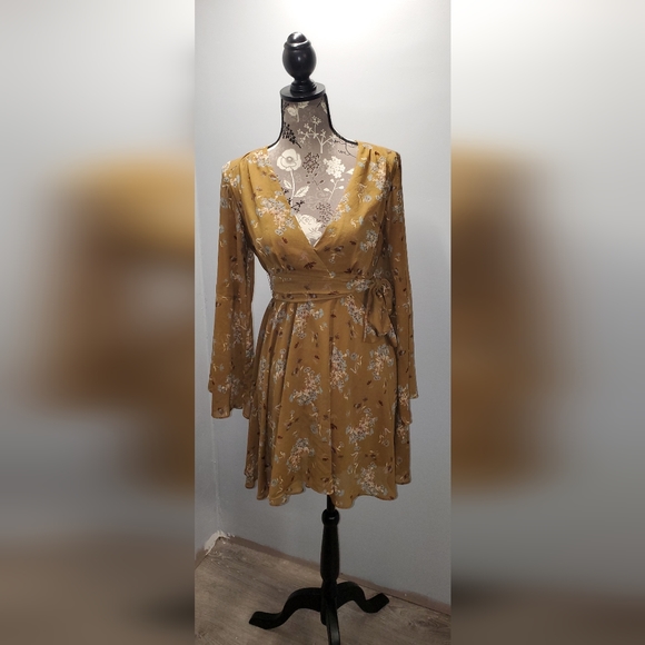 Free People Lilou bell sleeve mini dress xs - Picture 3 of 6